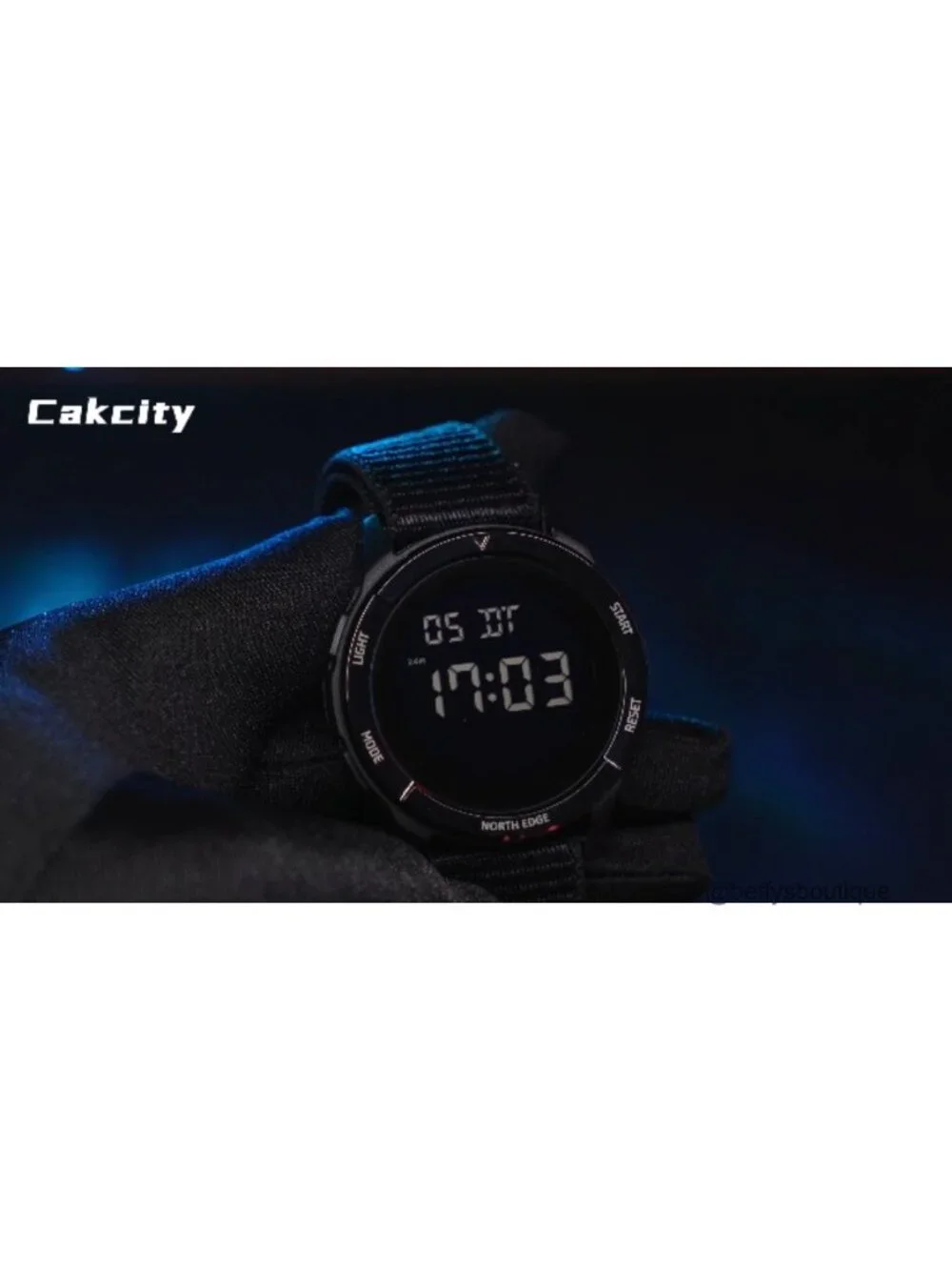 Ultra-Lightweight Military Digital Watch, Nylon Velcro Strap, LED Backlight,